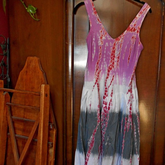 Vintage 80s Pure Cotton Gauze Hippie Dress - Picture 8 of 13